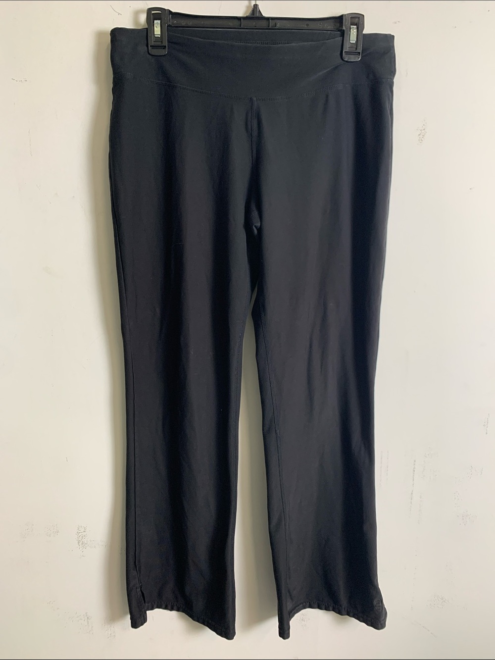 Lucy Black Leggings with zipper flared bottoms